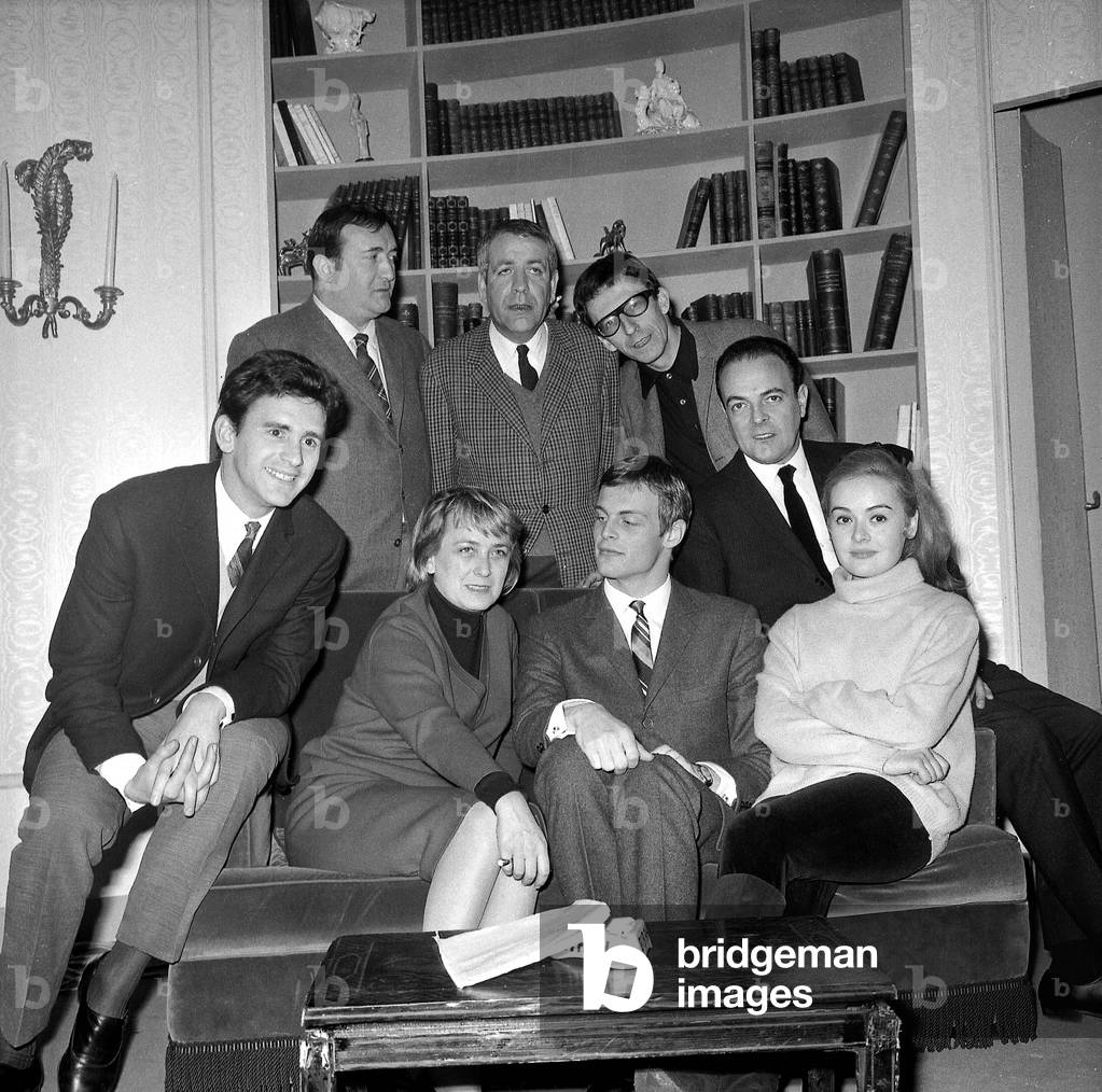 French Actors in Play in Paris February 13, 1964 (b/w photo)