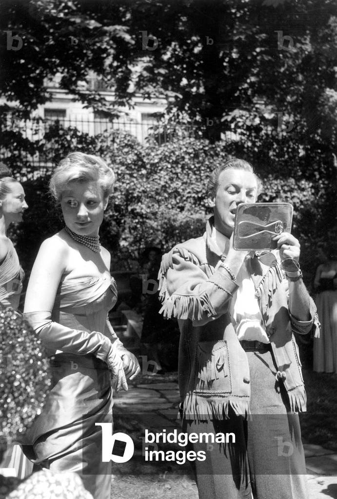 Jacques Pathe and Ludmilla Tcherina on Set of Film Red Shoes June 3, 1947 (b/w photo)