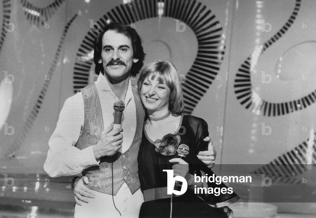 French Singer Michel Fugain during TV Programme 