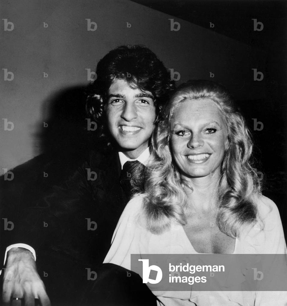 Odile Rodin and her Husband Paulo Roberto Marinho June 5, 1973 (b/w photo)
