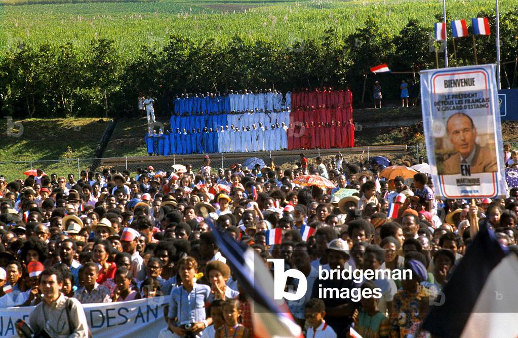 French President Valery Giscard D' Estaing in Martinique on December 13, 1974 For his Meeting With Geraldford (photo)