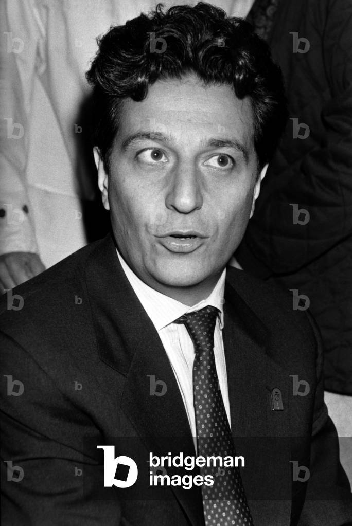 French Actor Christian Clavier, February 1992 (b/w photo)
