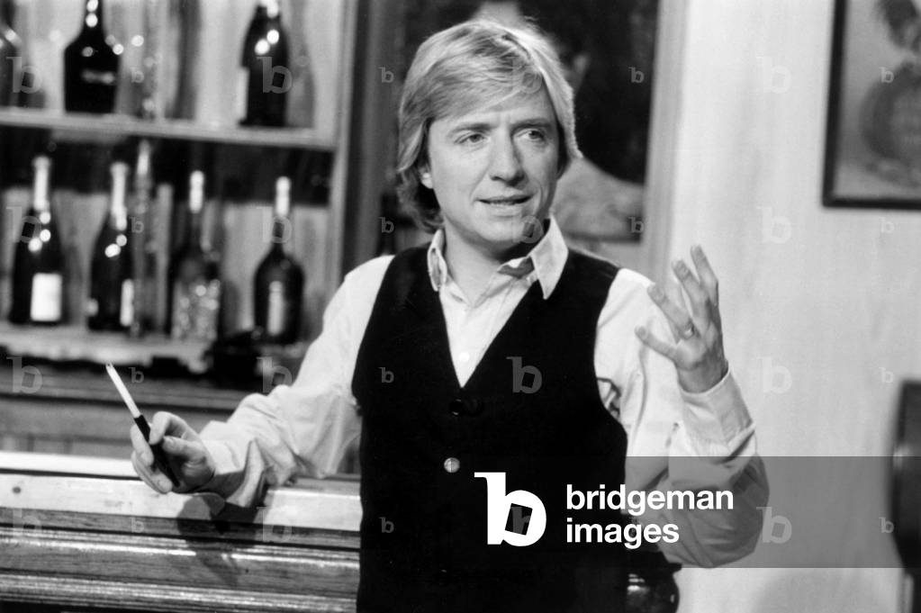 Pascal Sevran during TV Program La Croisee Des Chansons 1982 (b/w photo)