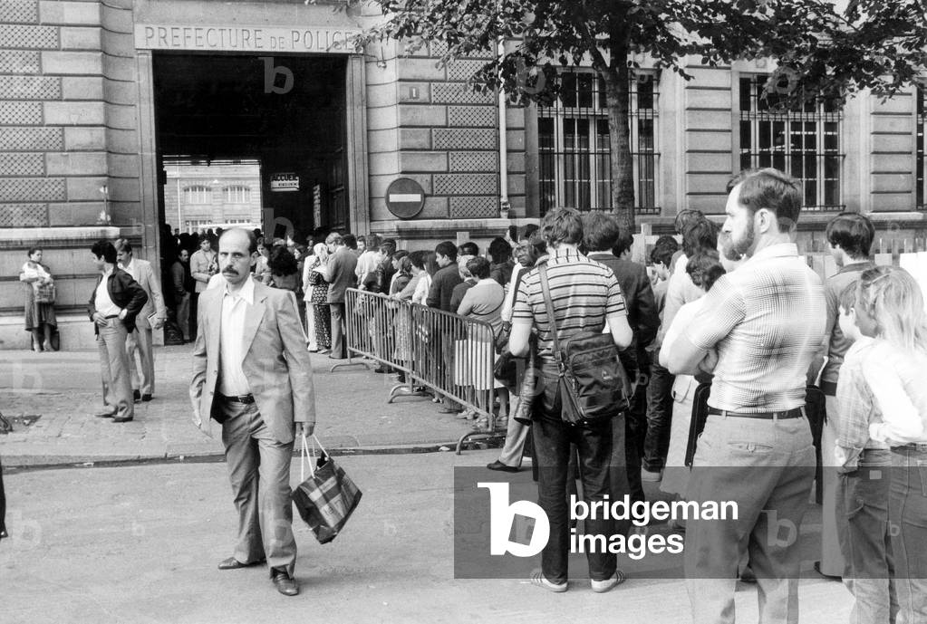 Regularization of Illegal People in France August 31, 1981 (b/w photo)