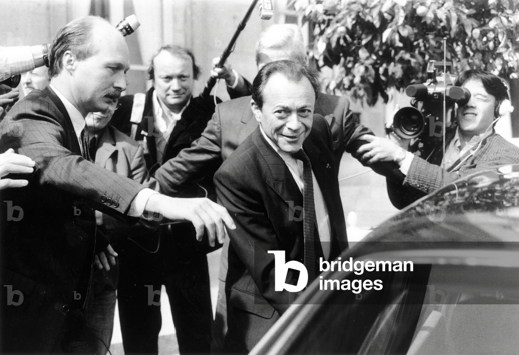 Resignation of French Prime Minister Michel Rocard May 15, 1991 (b/w photo)