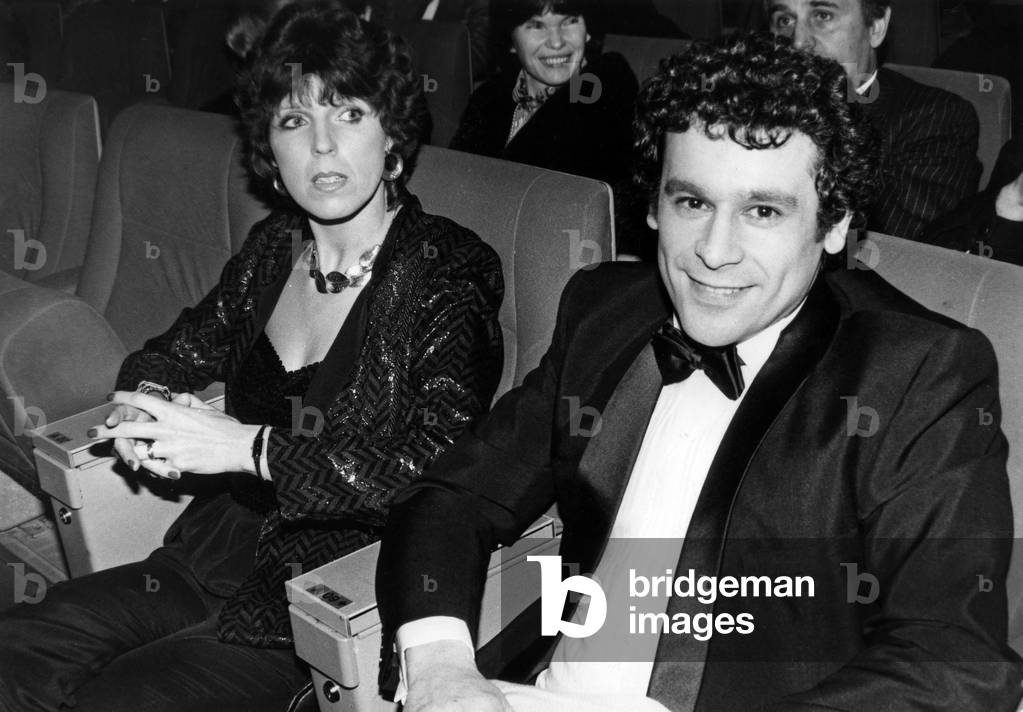 Francis Perrin and his Wife at Premiere of Sergelama'S Show January 29, 1981 (b/w photo)