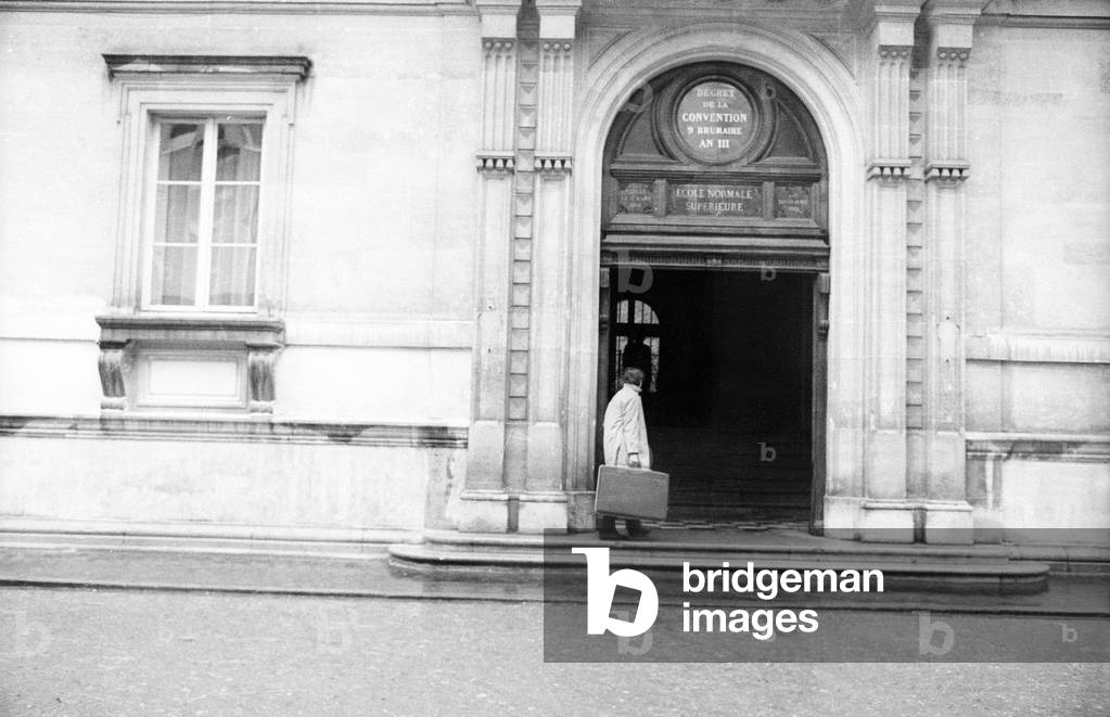 Re-Opening of The Ens (French Grande Ecole) in Paris on April 23, 1971 (b/w photo)