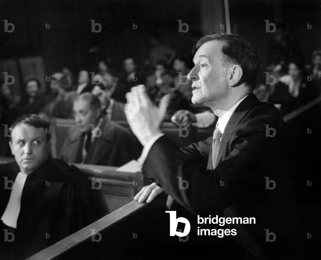 Shooting Of The Film “The Petroleum” With Pierre Fresnay On February 24, 1959 (b/w photo)