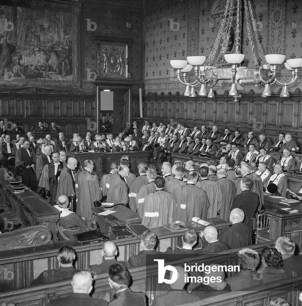 The upper chamber of the Court of Appeal,, Paris, March 11, 1959 (b/w photo)