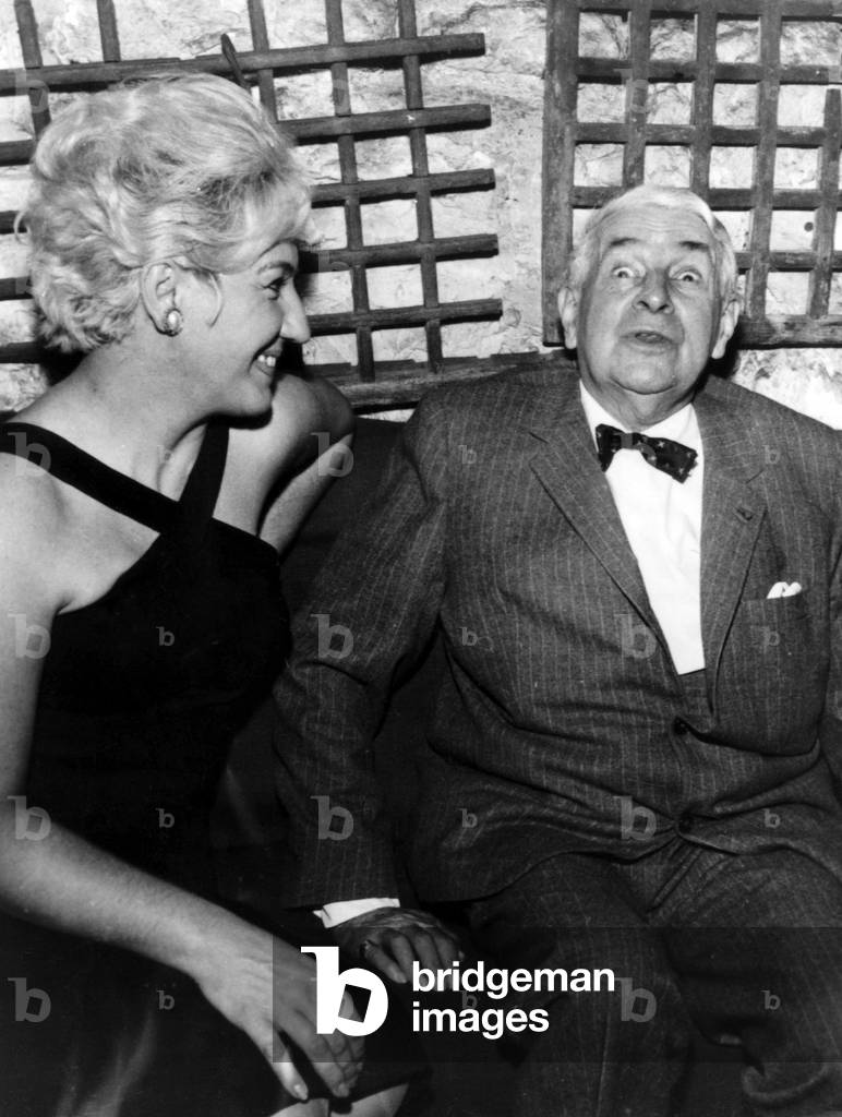 French Actor Saint Granier during A Radioprogram on June 21, 1966 (b/w photo)