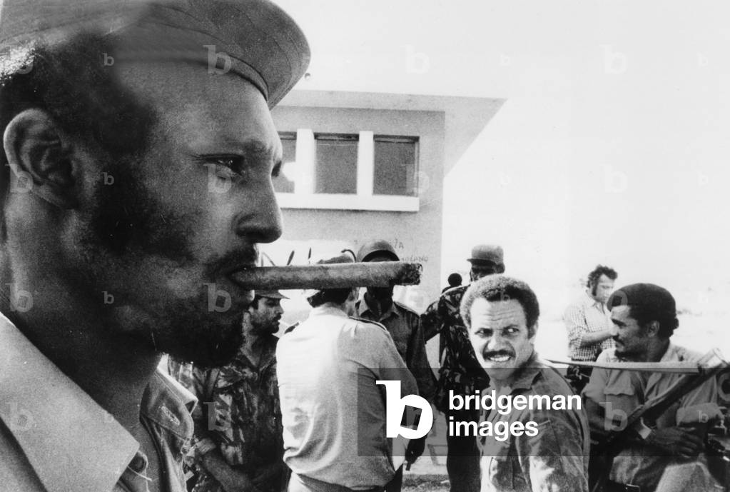 Angolan Soldiers in Cuba Where They Have Received Military Instruction By Cubans on January 22, 1976 (b/w photo)
