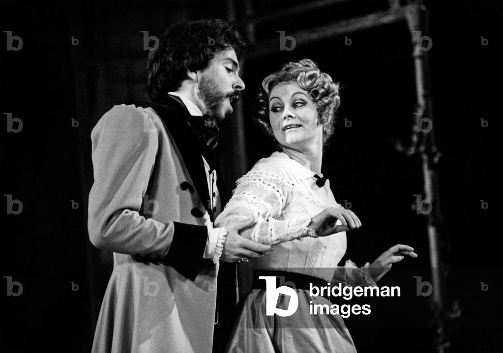 Francois Le Roux And Daniele Chlostawa In A Scene Of The Theatre Piece “Veronique” At The Opera Comique Staging By Jean Laurent Cochet (b/w photo)