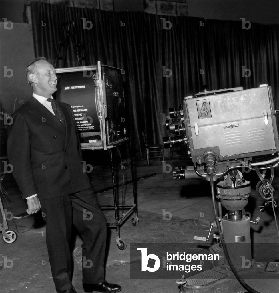 French Actor Bourvil at Victoires Du Cinema (Prize Giving) on July 1St 1960 (b/w photo)