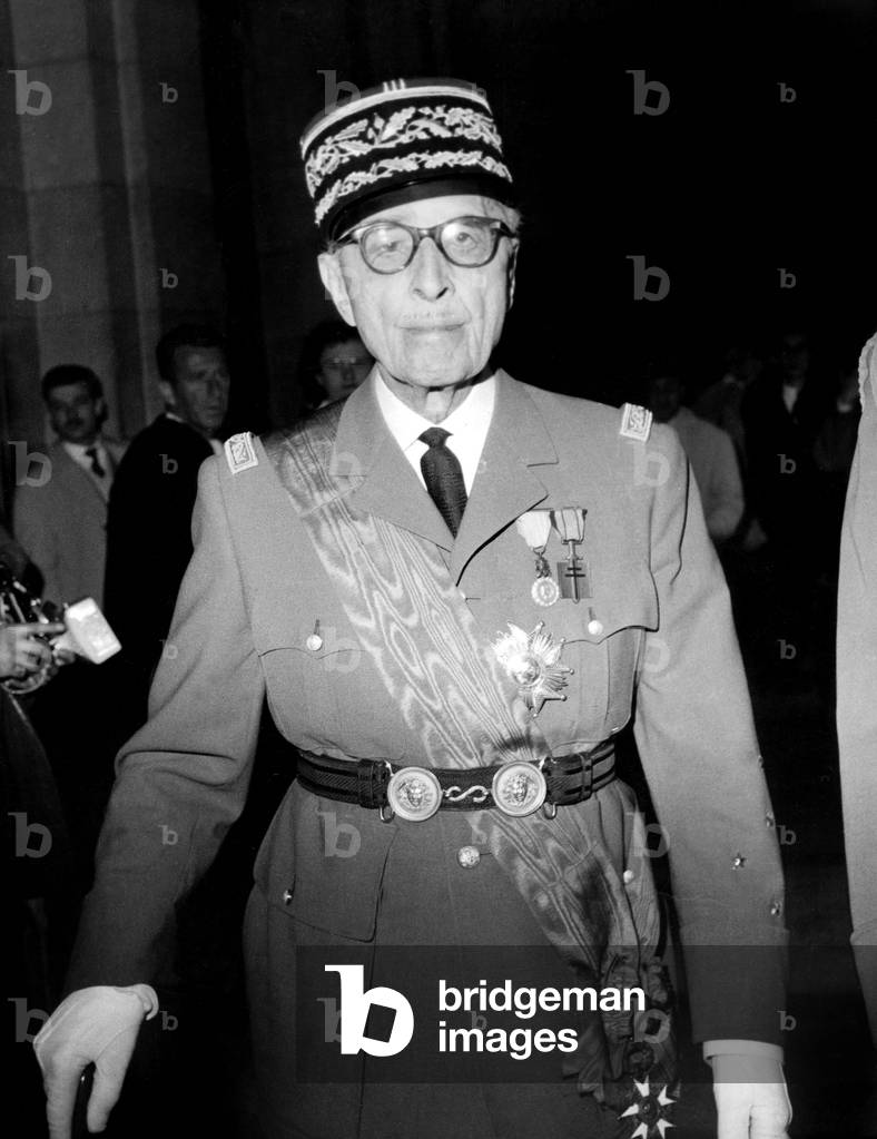 French General Georges Catroux Member of The Military Court Arriving at The Trial Which Followed The Putsch of The French Officers in Algiers May 29, 1961 during War in Algeria (b/w photo)