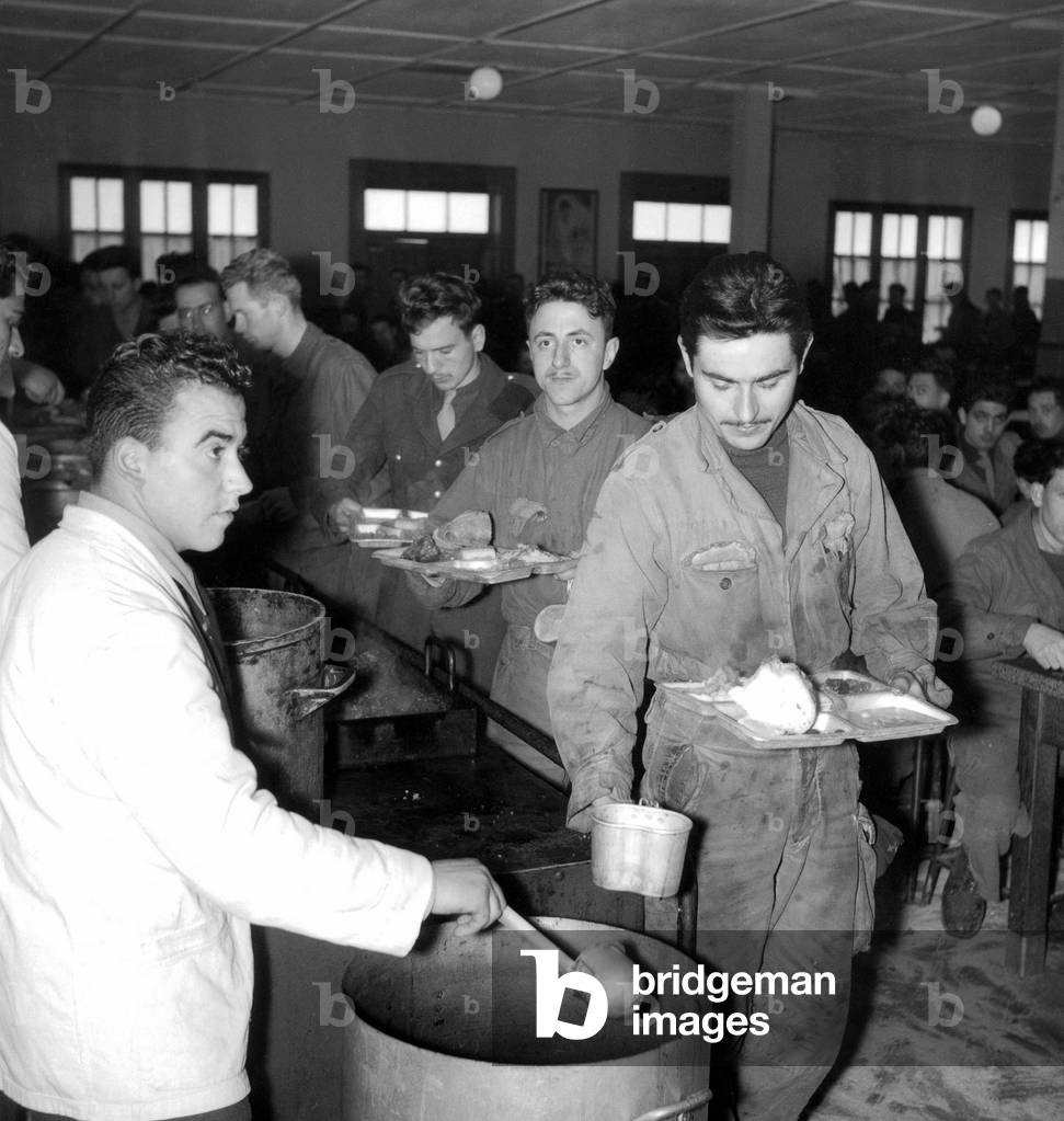 French Soldiers in Marseille About To Leave For Algeria As Reinforcements on Liner 