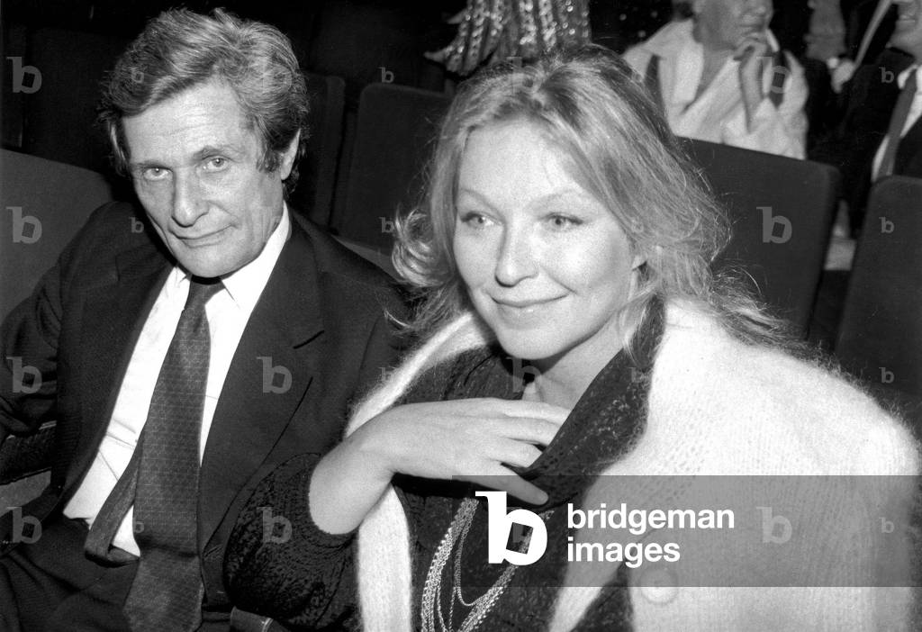 Professor Leon Schwartzenberg and Actress Marina Vlady at Premiere of Yvesmontand'S Show in Olympia October 14, 1981 (b/w photo)