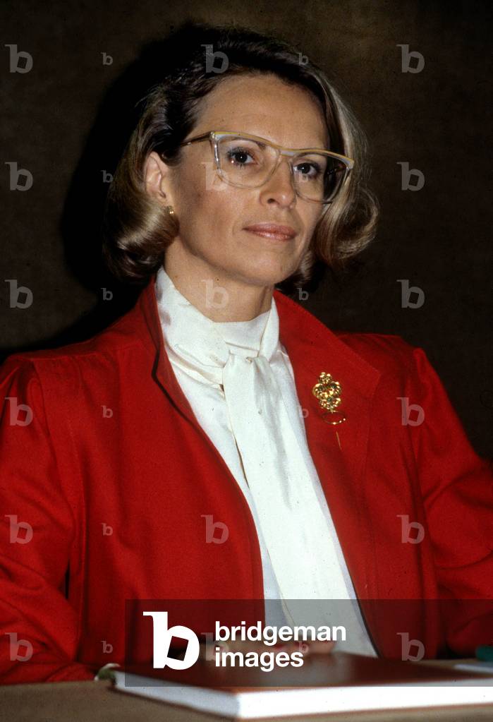 Michele Alliot-Marie Member and Later President of French Political Right-Wing Party Rpr, 1987 (photo)