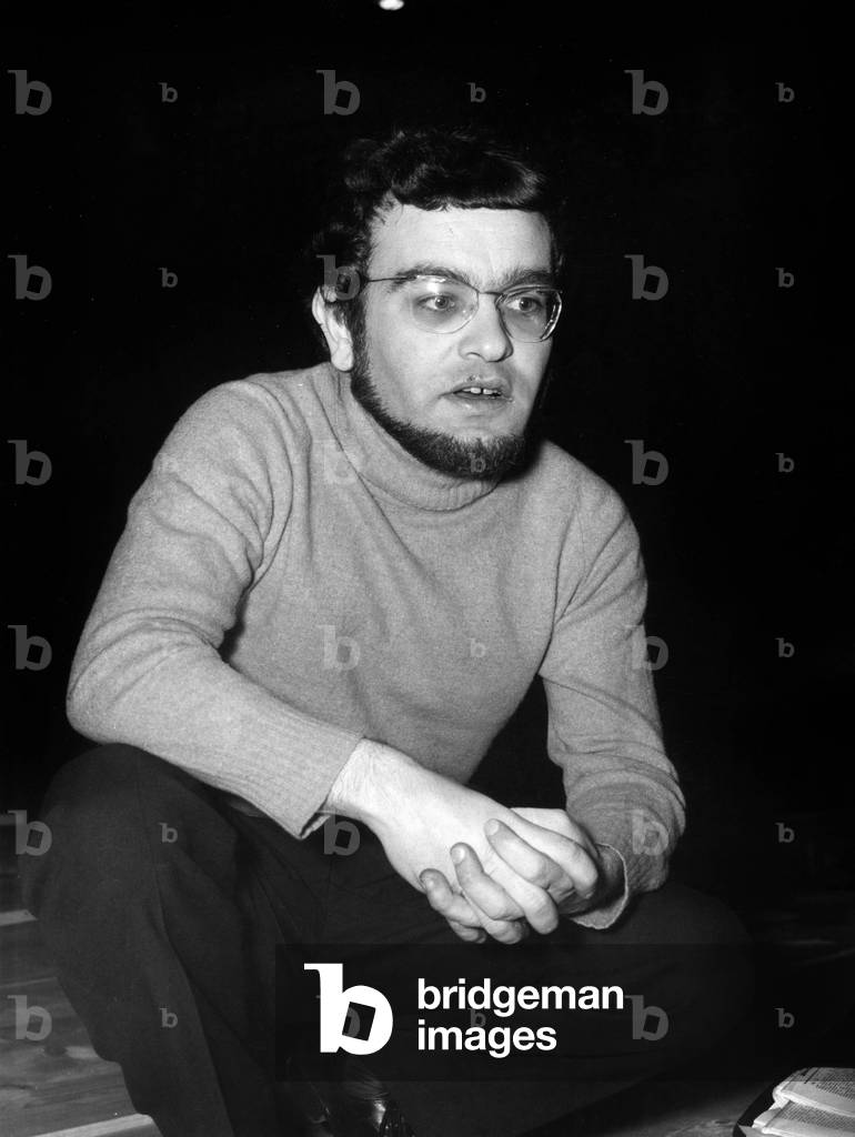 The Spanish Author, Arabal, At the Theatre Des Arts, During The Repetitions Of His Piece “The Cemetery Of Cars” December 5, 1967. (b/w photo)