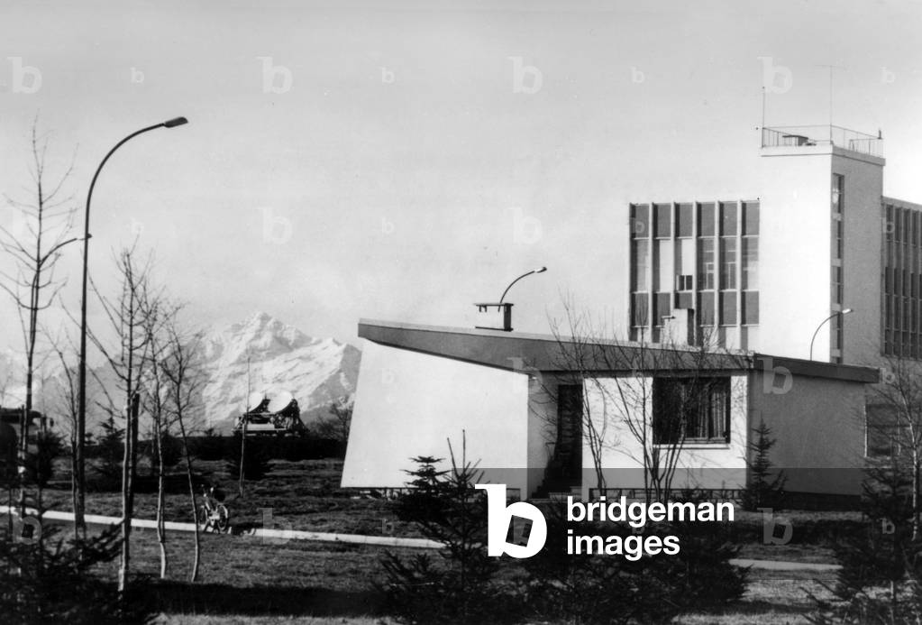 Institute of Physics in Lannemezan, France, May 22, 1972 (b/w photo)