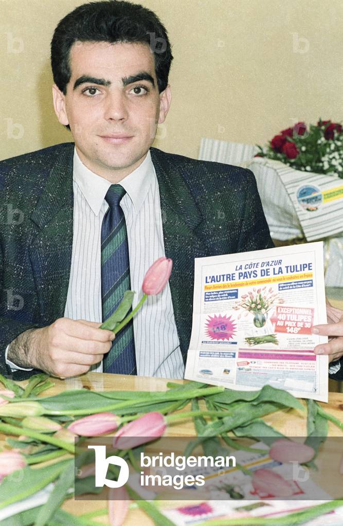Robert Ruiz who had an heart transplant, Nice, April 13, 1990 (photo)