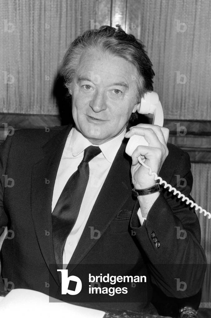 Roland Dumas, New French Minister of European Affairs, December 20, 1983 (b/w photo)