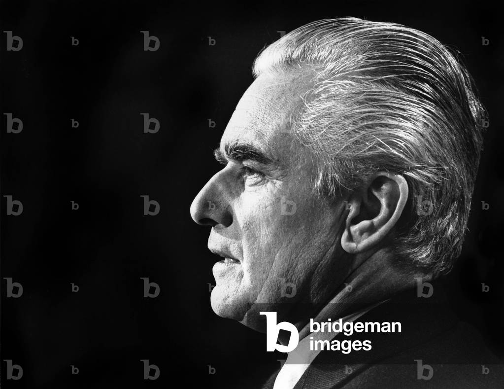 French Politician Jacques Chaban Delmas Candidate To French Prisidency April 16, 1974 (b/w photo)
