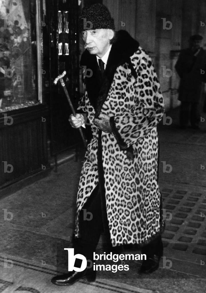 Salvador Dali in Paris, Early 1980'S (b/w photo)
