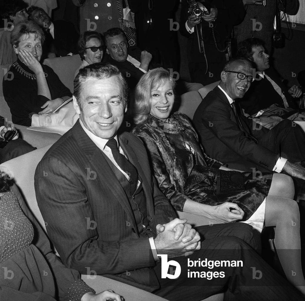 Yves Montand and Ingrid Thulin at screening of film 