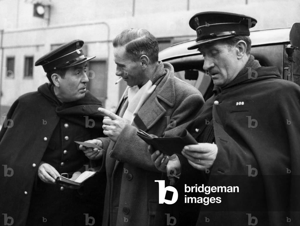 Julien Carette And Roquevert In February 1949 (b/w photo)