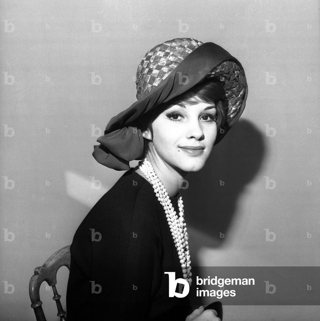Hat By Carven, Paris, January 18, 1961 (b/w photo)
