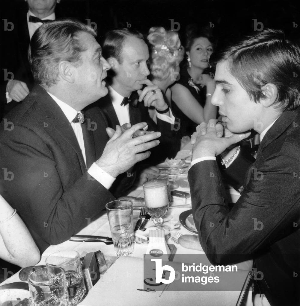 Jean Marais and his Adopted Son Serge Ayala at Gala For 