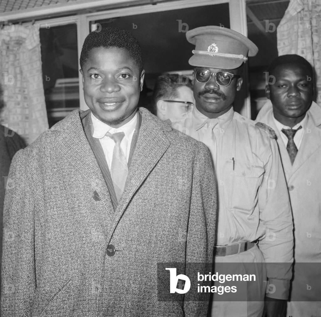 Justin Bomboko, Captain Malila and (b/w photo)