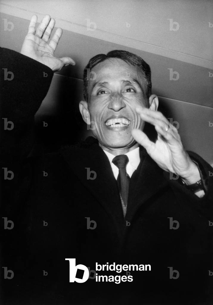 Tran Buu Kiem, Leader of The Delegation Fot The Liberation of The South Vietnam in Paris, June 11, 1969 (b/w photo)