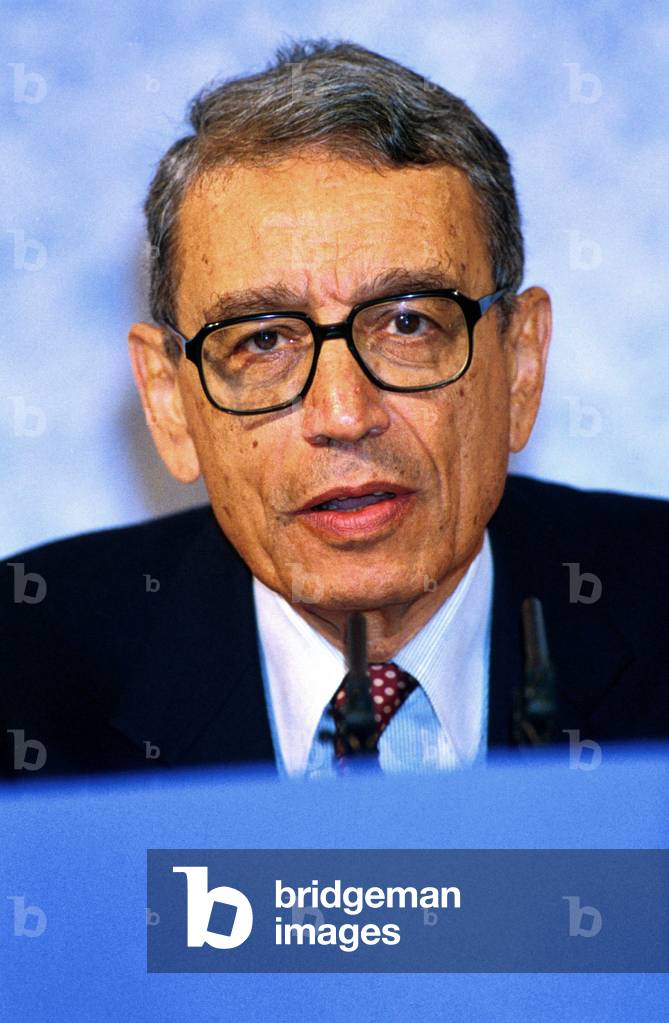 Egyptian Politician Boutros Boutros Ghali Secretary General of The United Nations Un here in 1992 (photo)