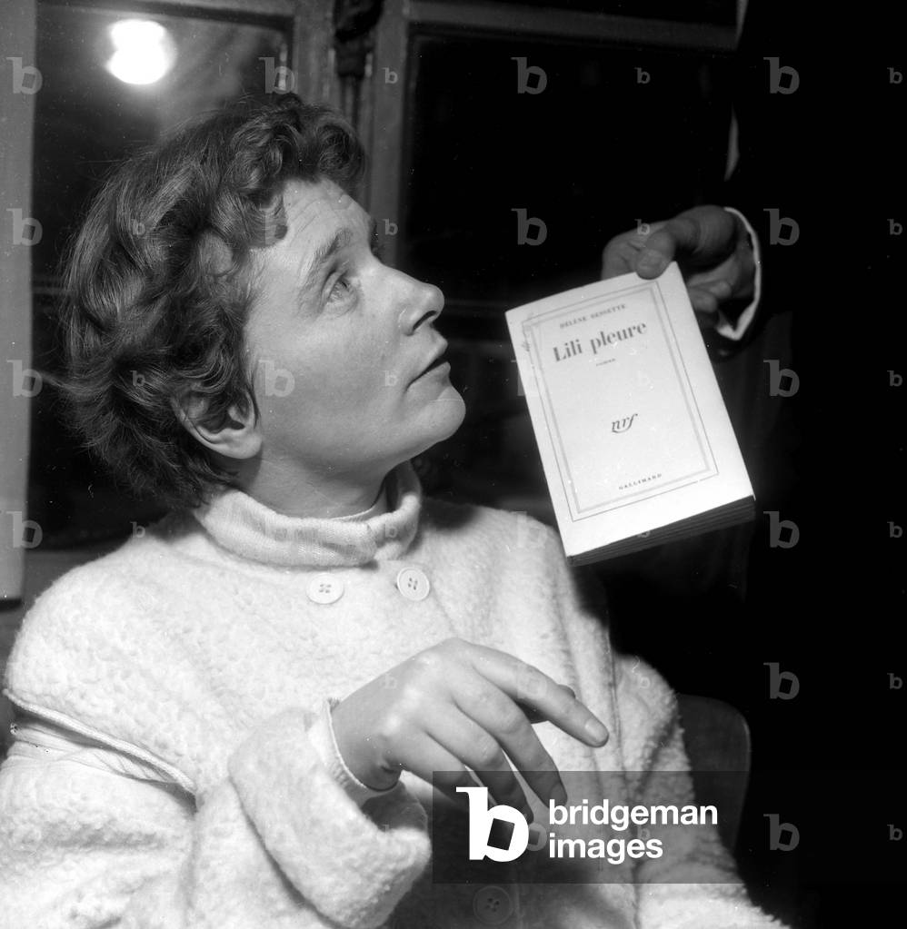 The Cazes Prize D A Value Of 80,000 Francs Decerne During A Breakfast Gives The Lipp Brewery Mrs. Helene Bessette For Her Book “Lili Pleure” March 18, 1954 (b/w photo)