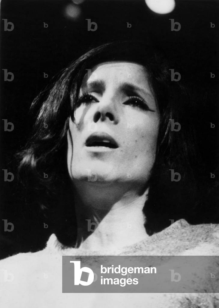 On The Scene Of Little Tnp Pia Colombo Repetting His Show Erecht Kurt Weill March 13, 1969 (b/w photo)