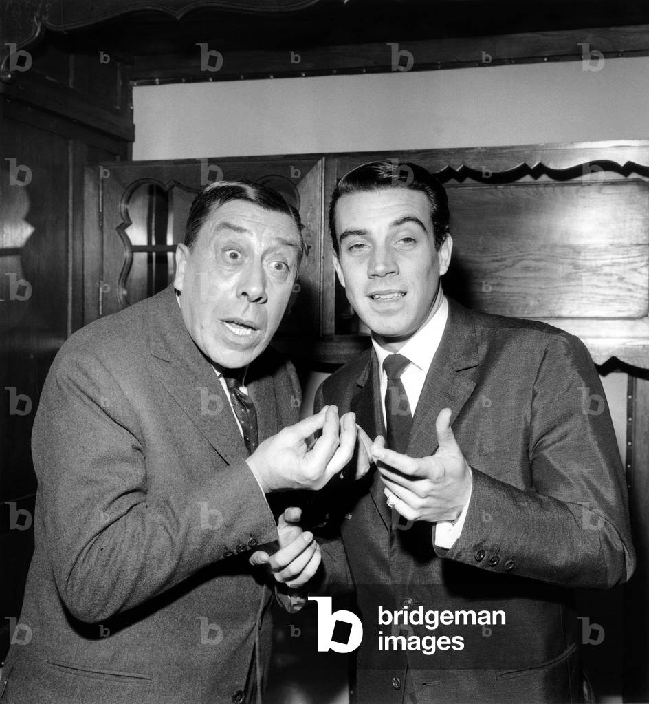 French Actors Fernandel and his Son Franck Fernandel November 13, 1961 (b/w photo)