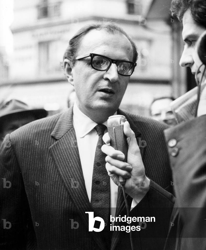 Writer Georges Conchon Receiving The Goncourt Prize November 23, 1964 (b/w photo)