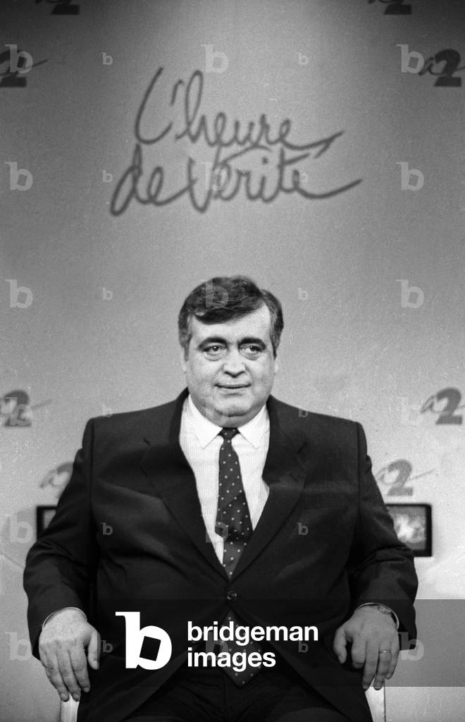 French Politcian Philippe Seguin during TV Programme 