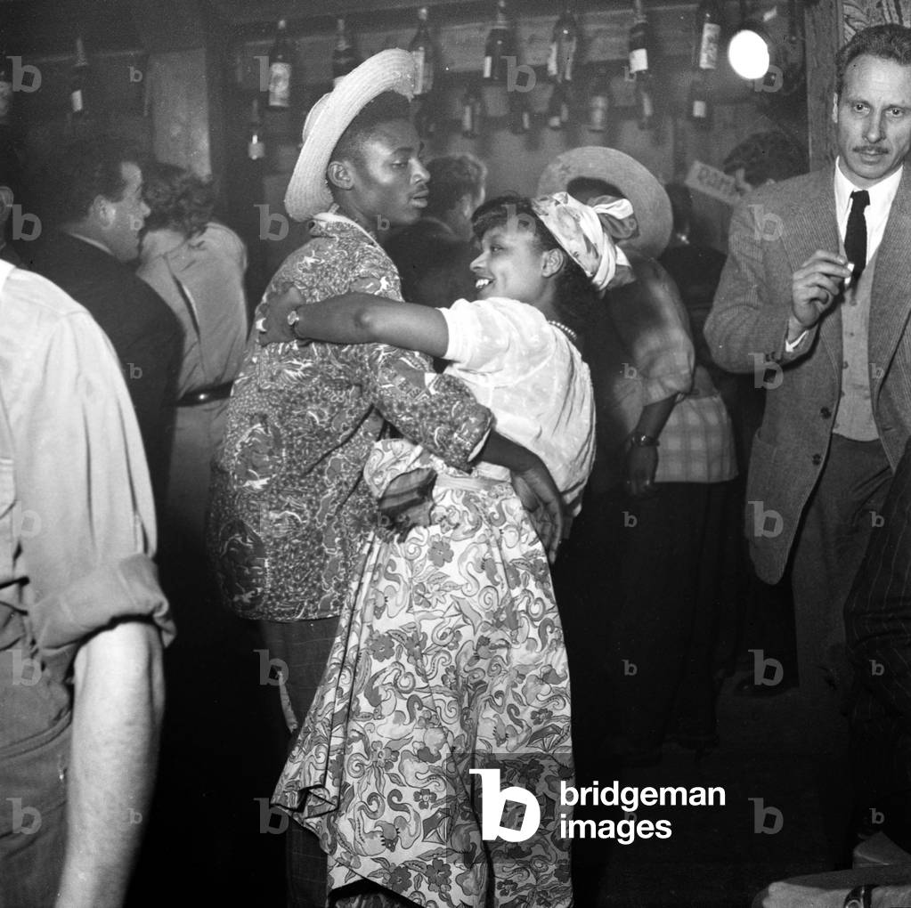The Night of The New Orleans at The Vieux Colombier Club, Paris (Saint Germain Des Pres), February 19, 1949 (b/w photo)