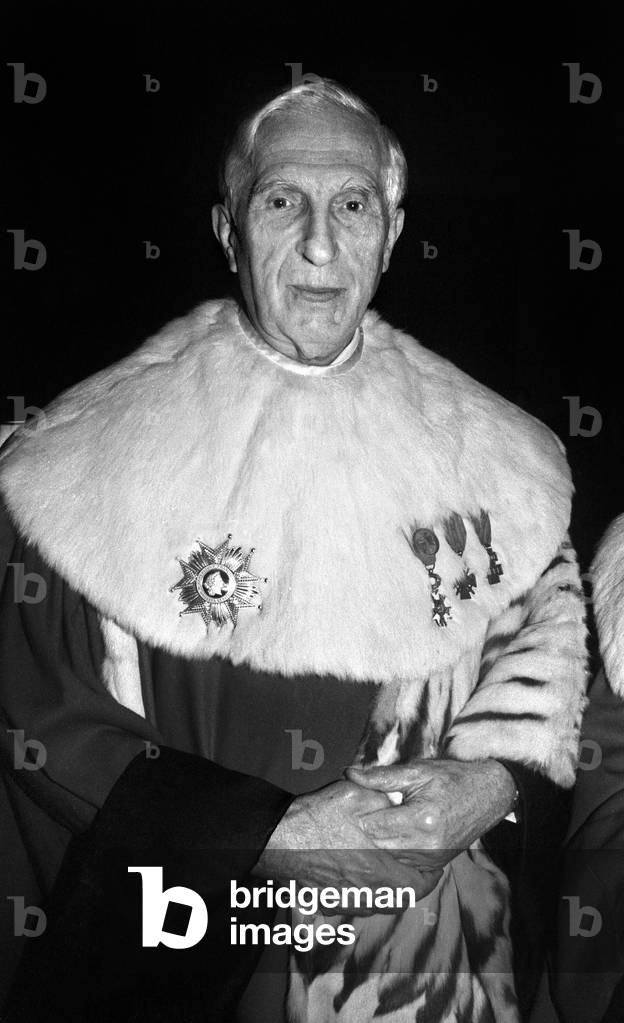 Jean Laroque, Public Prosecutor of The Court of Cassation, in Paris, January 5, 1982 (b/w photo)