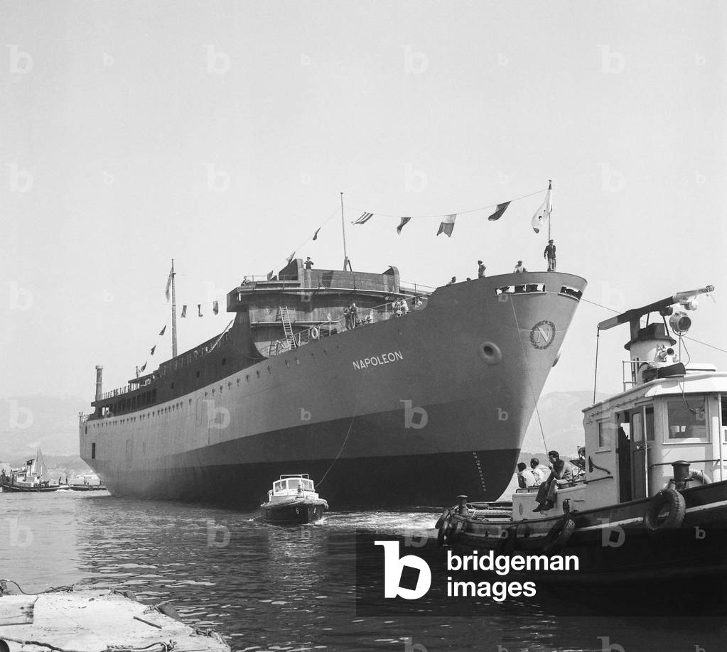 Launching of French liner  