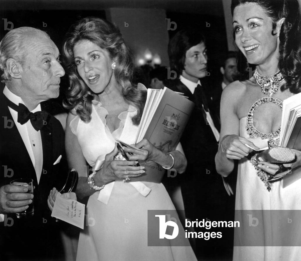 Baron Guy De Rothschild With his 2Nd Wife Baroness Marie-Helene De Rothschild and Mrs Bernard Lanvin at Gala of Film 