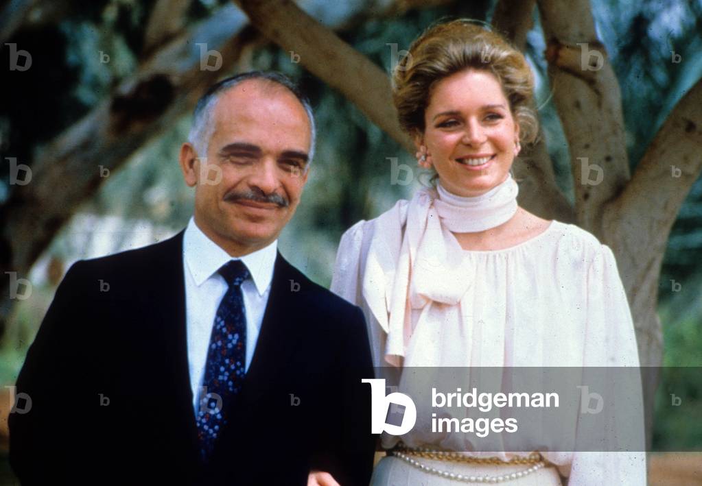 King Hussein of Jordan With Queen Noor, 1984 (photo)