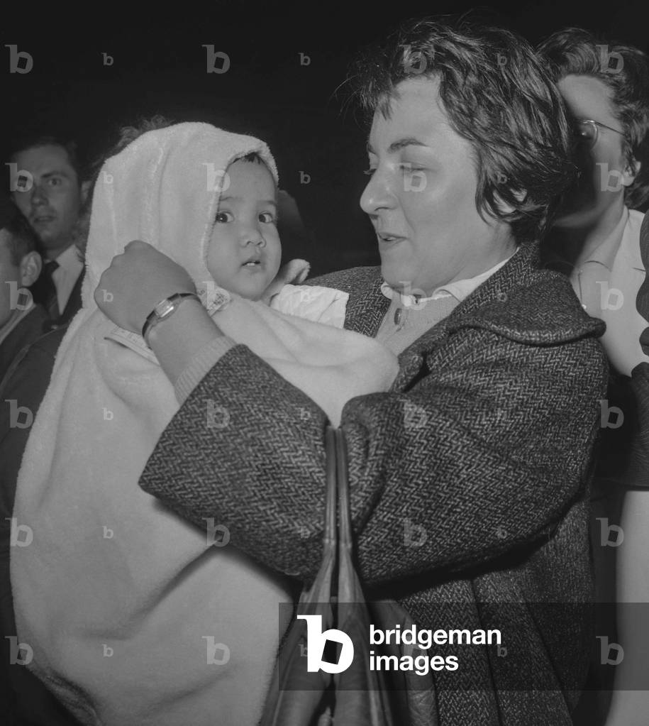 Mrs Floret with her adoptive daughter 