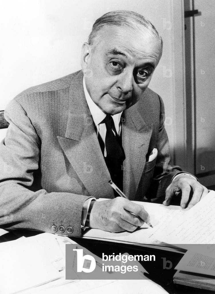 Georges Bidault during his Exile in Brazil in December 1964 (b/w photo)