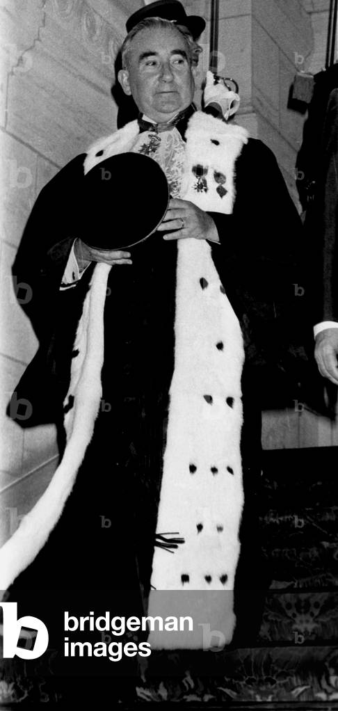 Mr Bernard Beck Former President of the Court of Auditors 23 December 1983 (b/w photo)