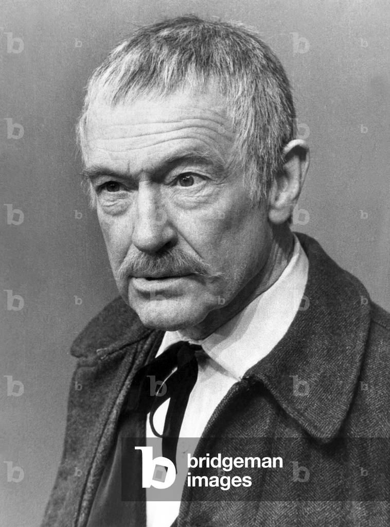 Pierre Fresnay in his Last Part For Tv (Teh Gardener) in 1973 (b/w photo)