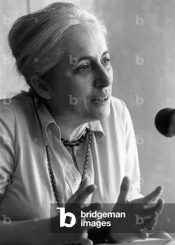 Nicole Questiaux, French Minister of The Solidarity, March 26, 1982 (b/w photo)
