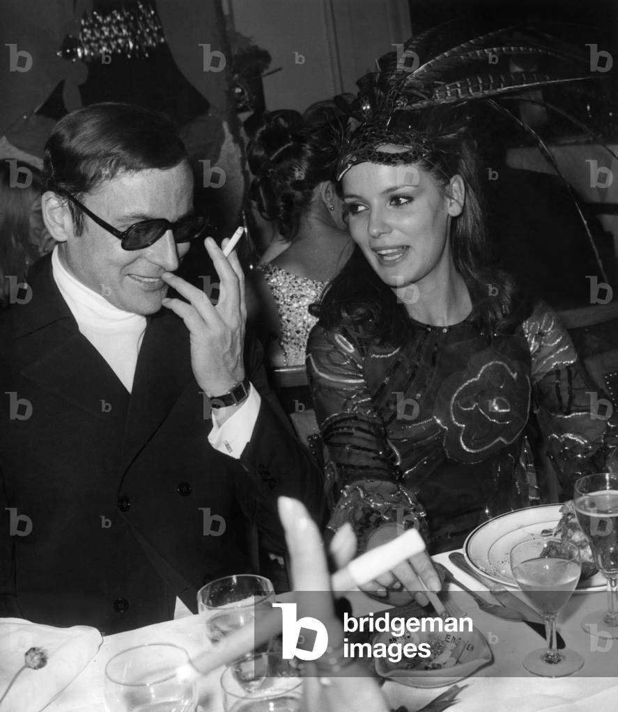 Daniele Gaubert In The Company Of Marcel Poroguere At The “Night Of Rio” At Casino D Enghien The Young Star Win First Prize Of The Masks Contest December 2, 1967 (b/w photo)